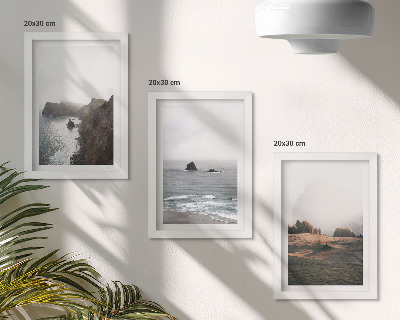 Galerie de perete Peisaje montane și marine cu nori și păduri