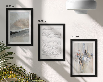 Set 3 tablouri Modele abstracte în tonuri neutre de pământ