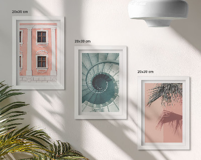 Galerie de perete Arhitectură în tonuri pastelate și modele spiralate