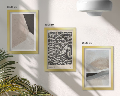 Set 3 tablouri Modele abstracte în nuanțe de bej și gri