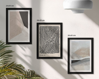 Set 3 tablouri Modele abstracte în nuanțe de bej și gri