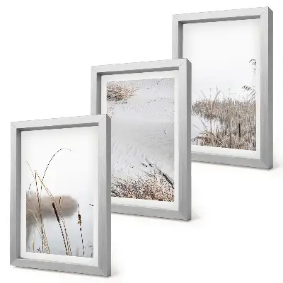 Set de 3 tablouri vegetație acvatică cu peisaje delicate de vară