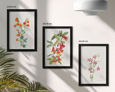 Galerie de perete Pictură retro cu flori vintage
