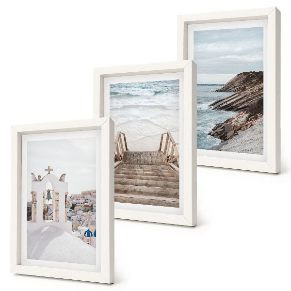 Galerie de perete Vederi ale mării și arhitecturii din Santorini pe fundalul cerului