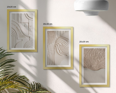 Galerie de perete Modele abstracte în nuanțe de bej și alb