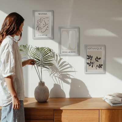 Galerie de perete Picturi minimaliste elegante cu motive vegetale de Matisse