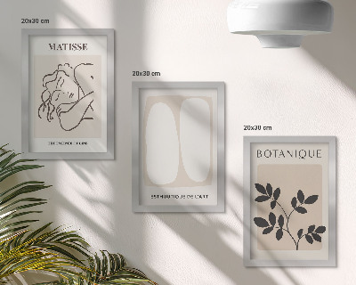 Galerie de perete Picturi minimaliste elegante cu motive vegetale de Matisse