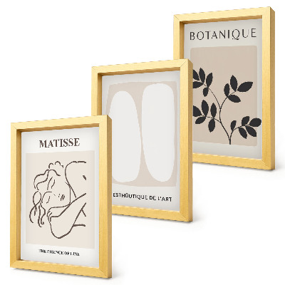 Galerie de perete Picturi minimaliste elegante cu motive vegetale de Matisse