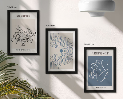Galerie de perete Postere cu flori, linii și forme abstracte
