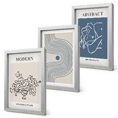 Galerie de perete Postere cu flori, linii și forme abstracte