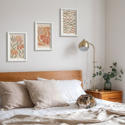 Galerie de perete Flori pastelate și modele abstracte