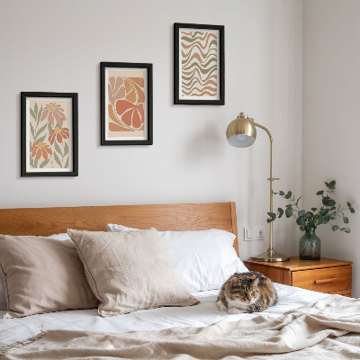 Galerie de perete Flori pastelate și modele abstracte