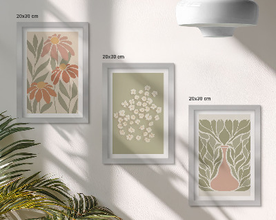 Galerie de perete Motive florale, modele minimaliste, stil boho
