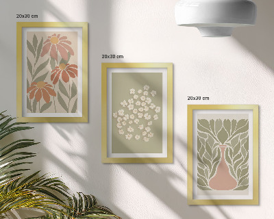 Galerie de perete Motive florale, modele minimaliste, stil boho