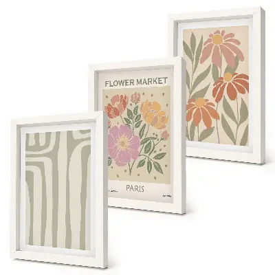 Galerie de perete poster cu motive botanice în stil minimalist parizian
