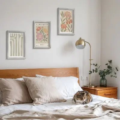 Galerie de perete poster cu motive botanice în stil minimalist parizian