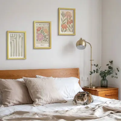 Galerie de perete poster cu motive botanice în stil minimalist parizian