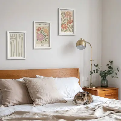 Galerie de perete poster cu motive botanice în stil minimalist parizian