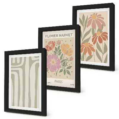 Galerie de perete poster cu motive botanice în stil minimalist parizian