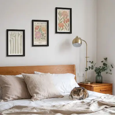 Galerie de perete poster cu motive botanice în stil minimalist parizian
