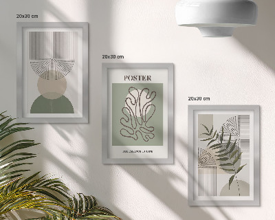 Galerie de perete Poster cu modele botanice abstracte geometrice