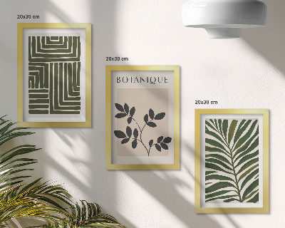 Set 3 tablouri Compoziții botanice în stilul minimalismului boho