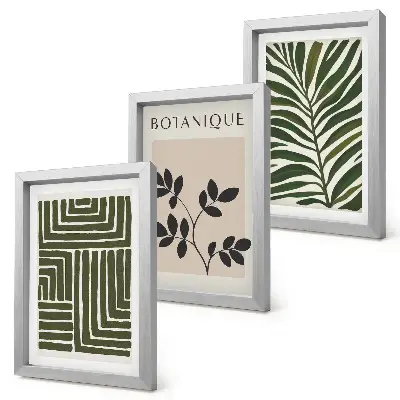 Set de 3 tablouri cu compoziții botanice în stil minimalism boho