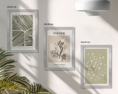 Galerie de perete Motive vegetale în culori și modele discrete
