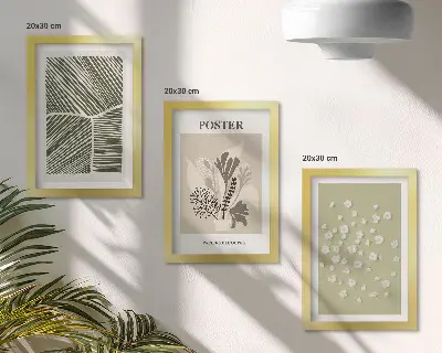Galerie de perete cu motive vegetale în culori și modele discrete