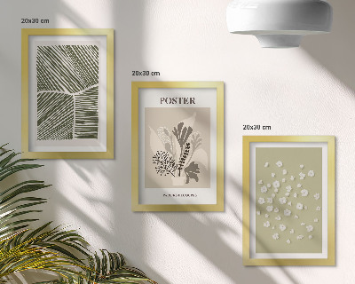 Galerie de perete Motive vegetale în culori și modele discrete
