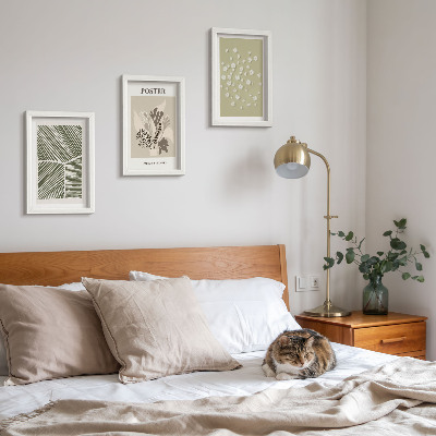 Galerie de perete Motive vegetale în culori și modele discrete