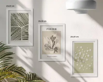 Galerie de perete cu motive vegetale în culori și modele discrete
