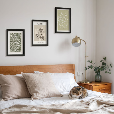 Galerie de perete Motive vegetale în culori și modele discrete