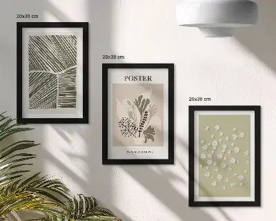 Galerie de perete cu motive vegetale în culori și modele discrete