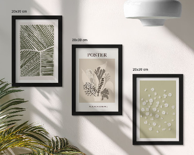 Galerie de perete Motive vegetale în culori și modele discrete