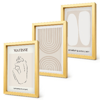 Galerie de perete Linii elegante și forme minimaliste în tonuri neutre
