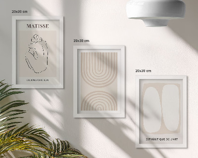 Galerie de perete Linii elegante și forme minimaliste în tonuri neutre