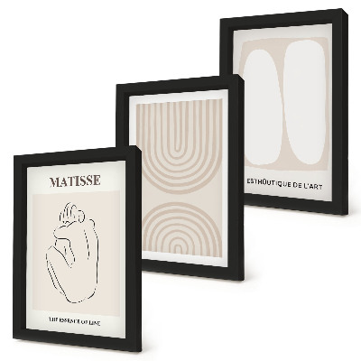 Galerie de perete Linii elegante și forme minimaliste în tonuri neutre
