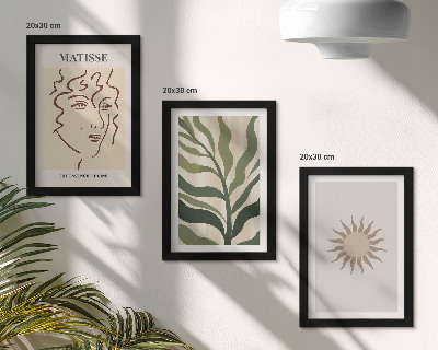 Galerie de perete Modele și linii abstracte ale plantelor în culori estompate