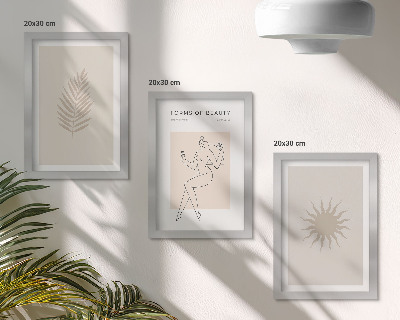 Set 3 tablouri O colecție de forme minimaliste și forme naturale