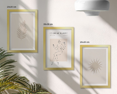 Set 3 tablouri O colecție de forme minimaliste și forme naturale