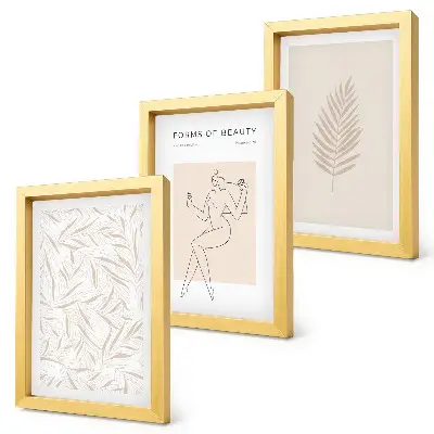 Galerie de perete cu motive de design botanic minimaliste