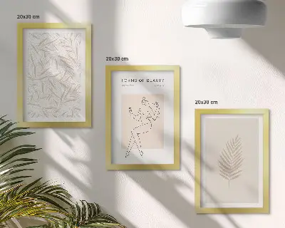 Galerie de perete cu motive de design botanic minimaliste