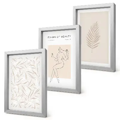 Galerie de perete cu motive de design botanic minimaliste