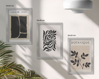 Galerie de perete Modele abstracte de plante și forme geometrice