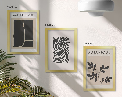 Galerie de perete Modele abstracte de plante și forme geometrice