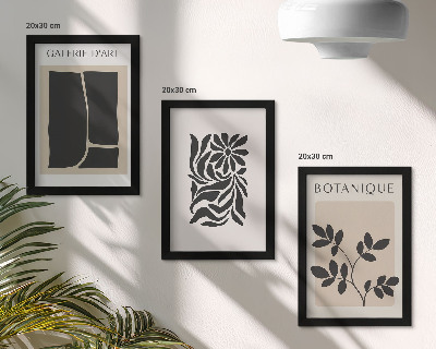 Galerie de perete Modele abstracte de plante și forme geometrice