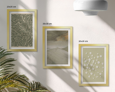 Galerie de perete Modele ondulate și abstracte cu flori boho