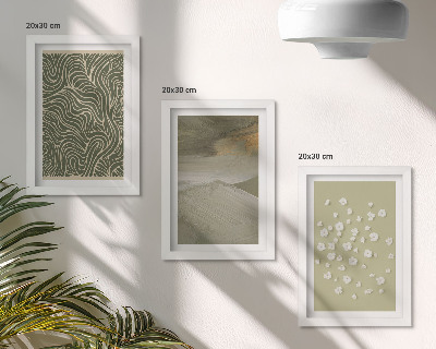 Galerie de perete Modele ondulate și abstracte cu flori boho