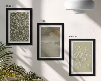 Galerie de perete Modele ondulate și abstracte cu flori boho